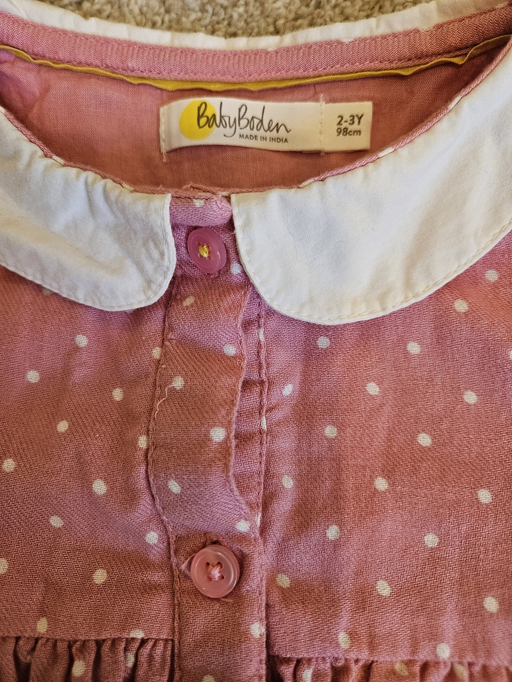 Baby Boden Pink Polka Dot Fairy Animal Dress 2-3Y - Picture 2 of 4